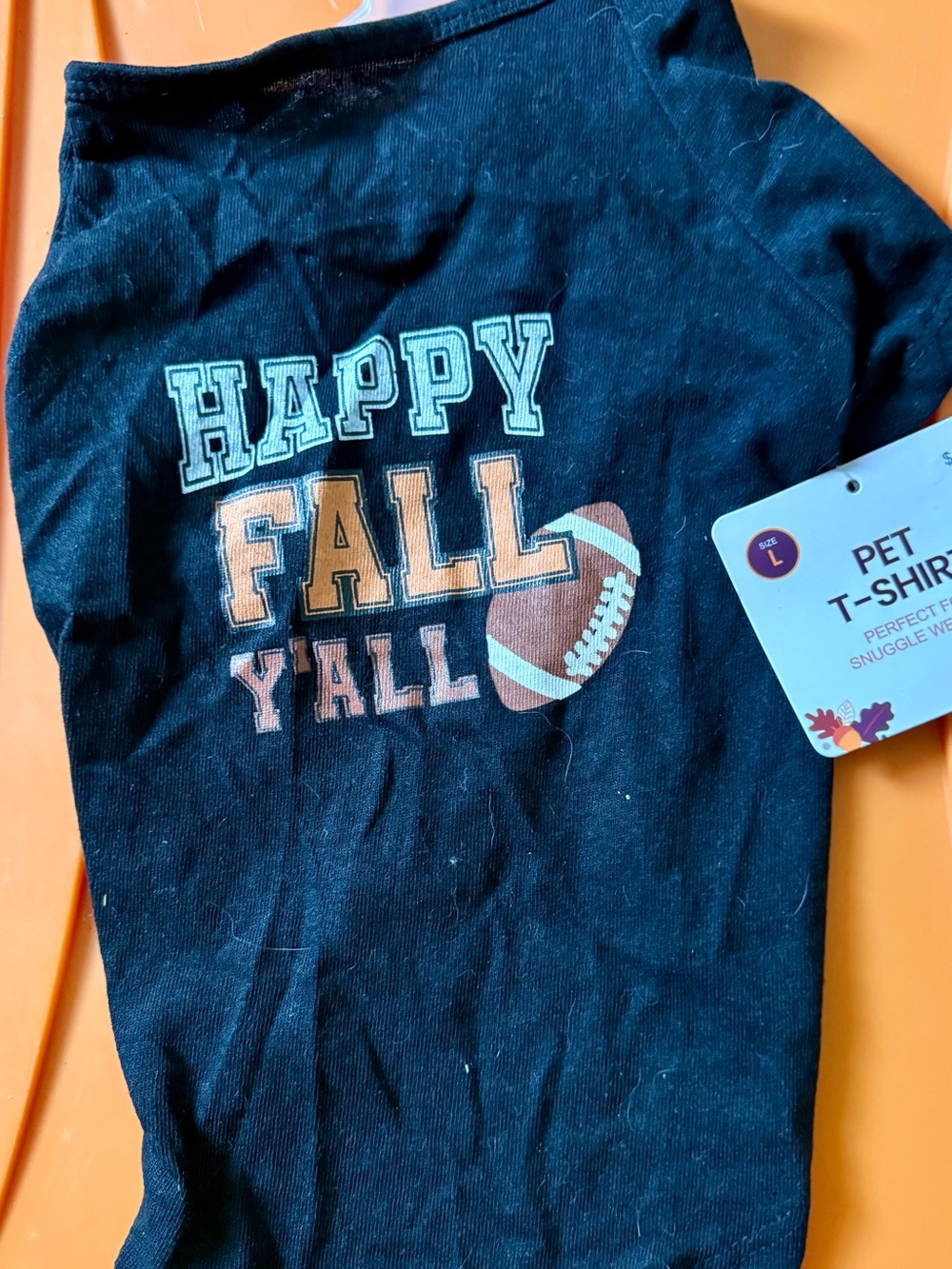 Pet T-Shirt - Happy Fall Y'all - Black
